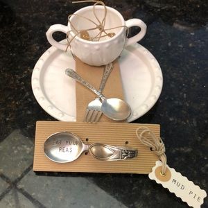 Mud Pie Toddler Plate & Cup Set & Spoon